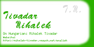 tivadar mihalek business card